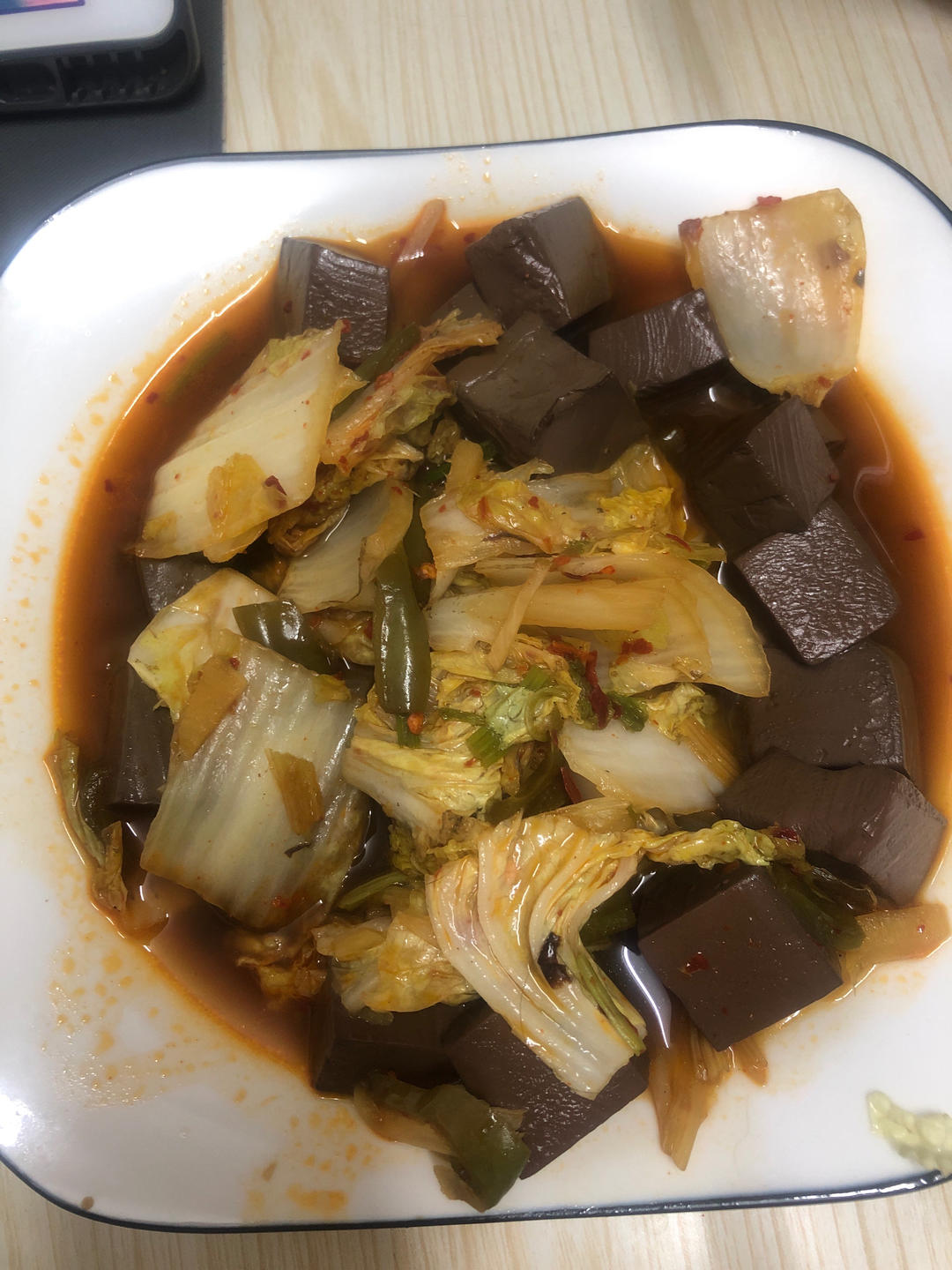 爆炒鸭血