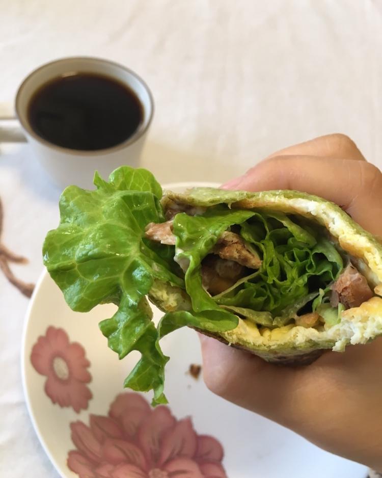 3分钟做鸡蛋菜肉卷饼