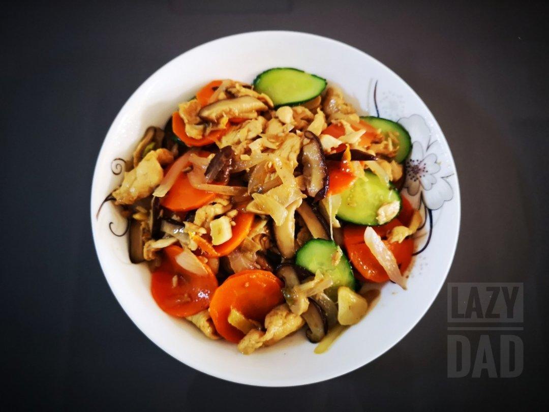 鸡胸肉嫩炒香菇