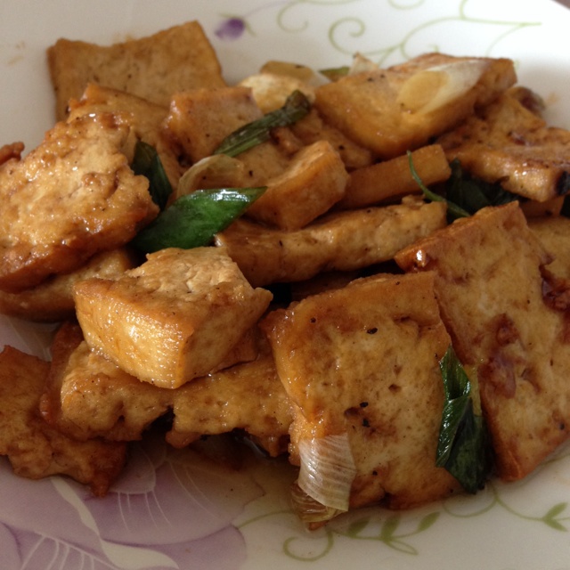 大葱炒豆腐