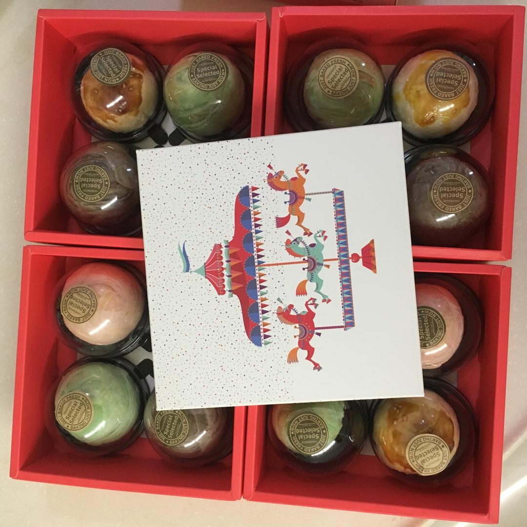 彩虹渐变蛋黄酥（无需揉出膜）