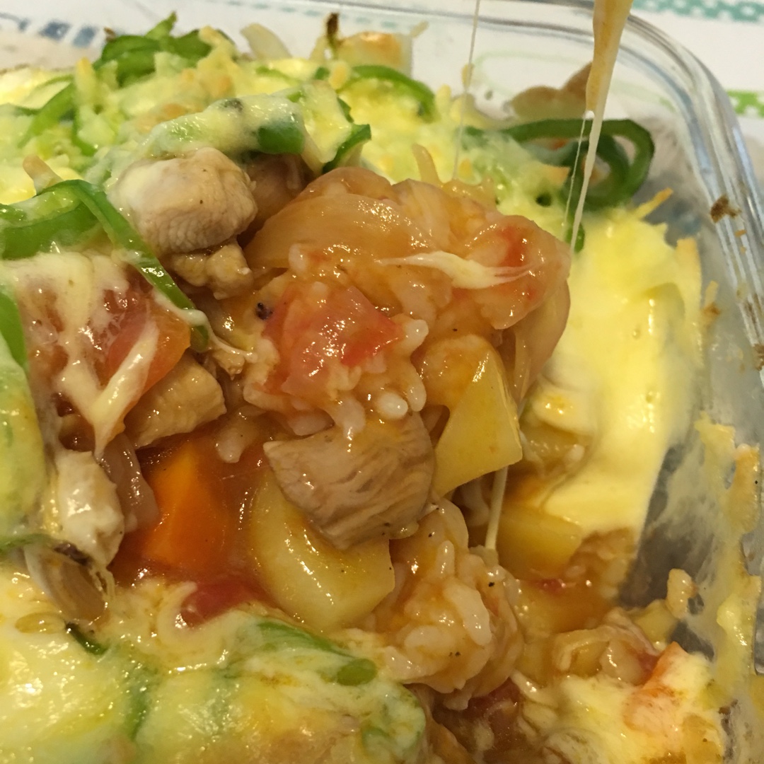 番茄鸡肉浓情焗饭【两人份】