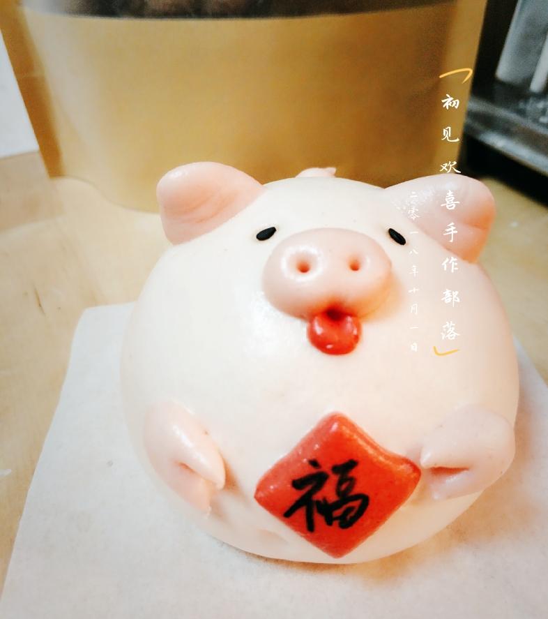 猪福卡通包的做法