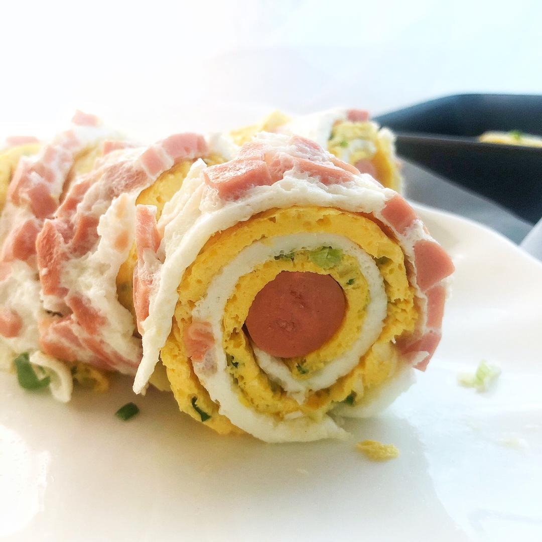双色鸡蛋火腿卷