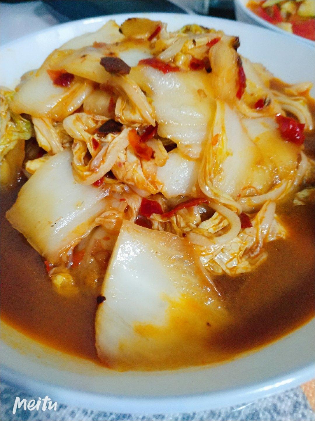 豆瓣酱炒白菜
