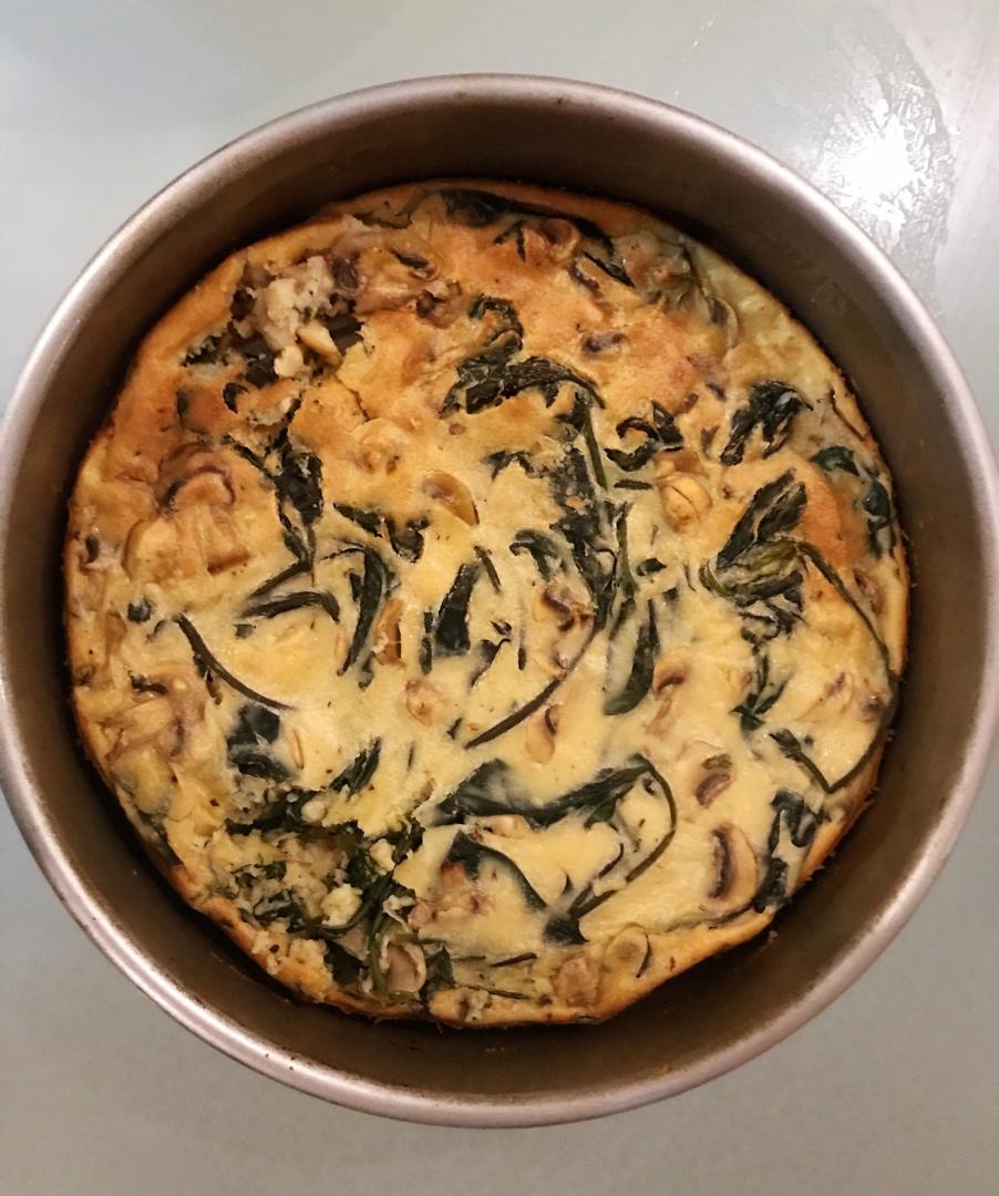 菠菜口蘑烤松饼【美味减脂餐】【北鼎烤箱食谱】