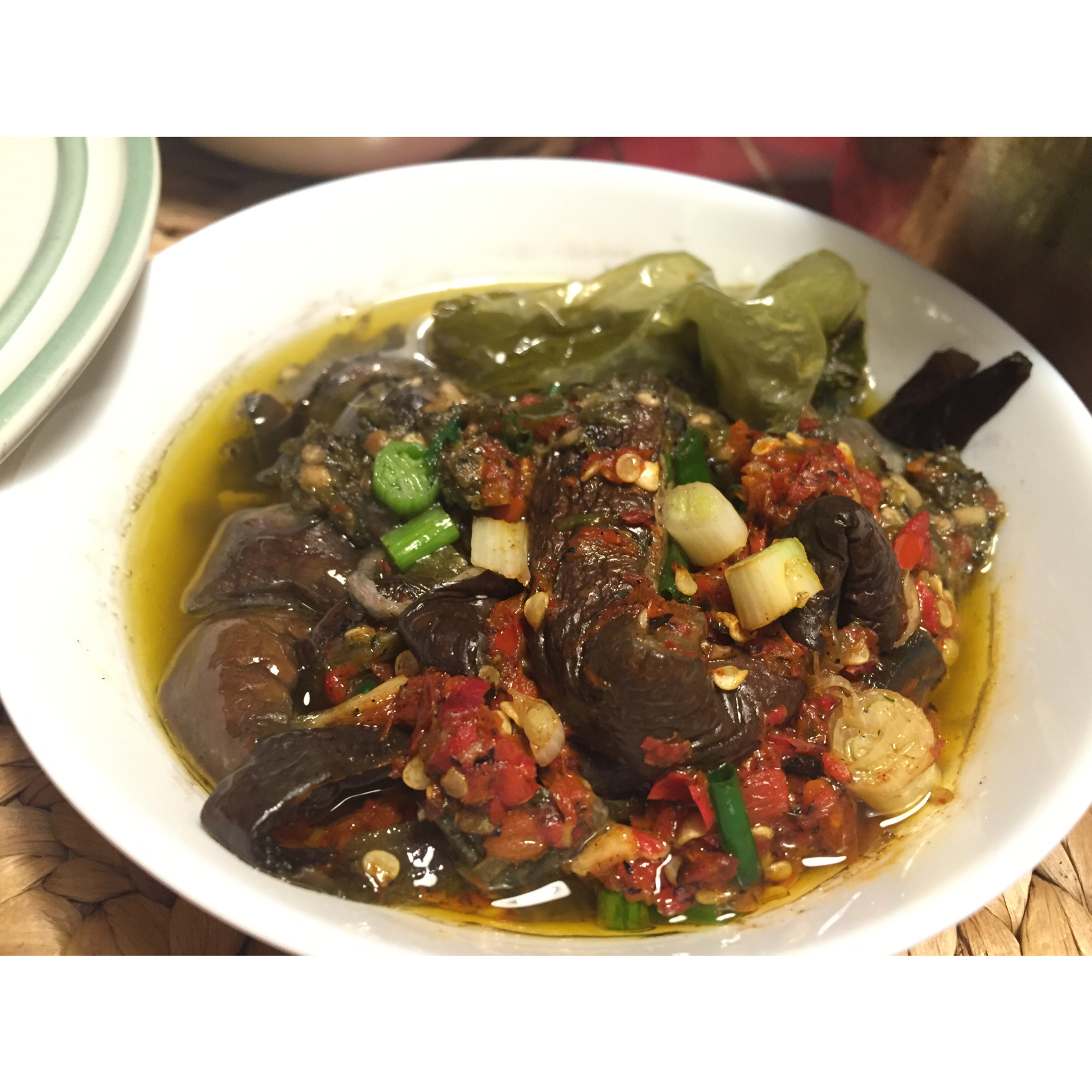 双椒麻酱蒸茄子