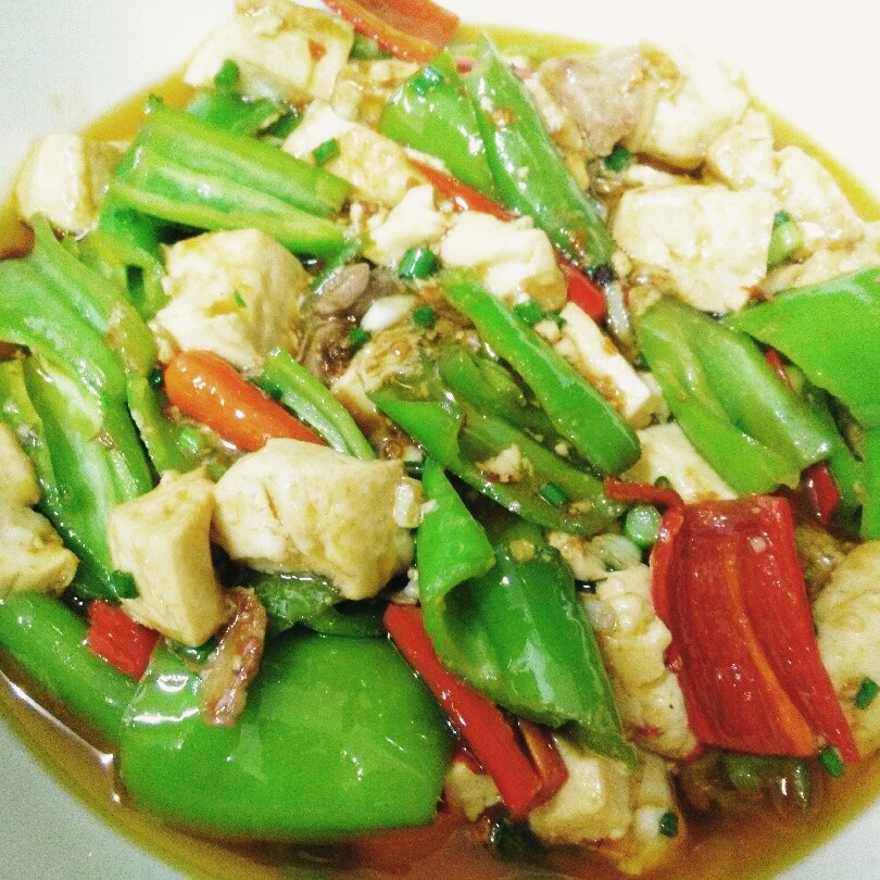 青椒炒豆腐