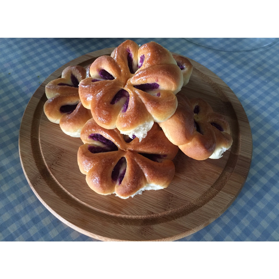 紫薯四叶草面包（汤种法）