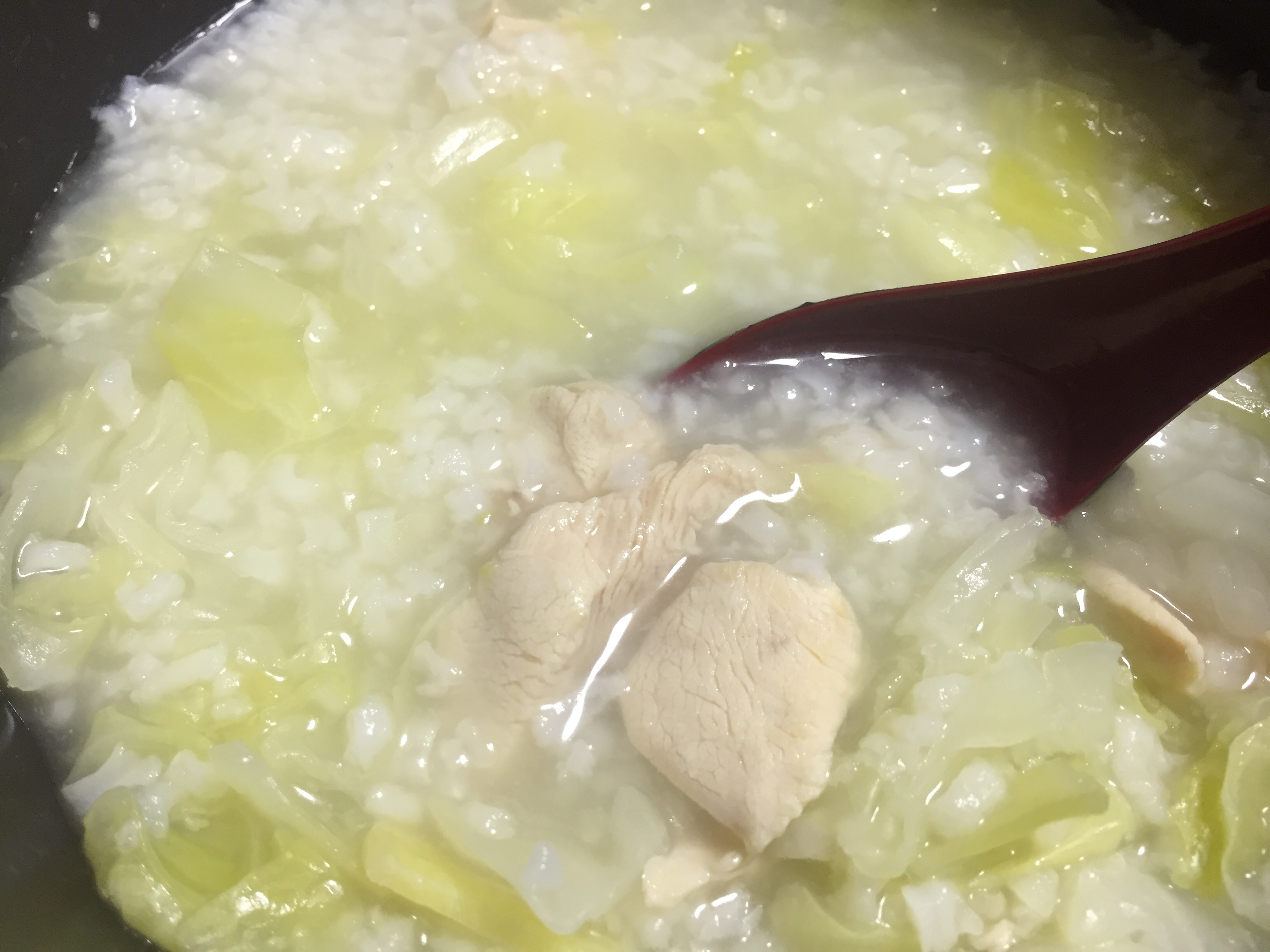 椰菜鸡粥的做法