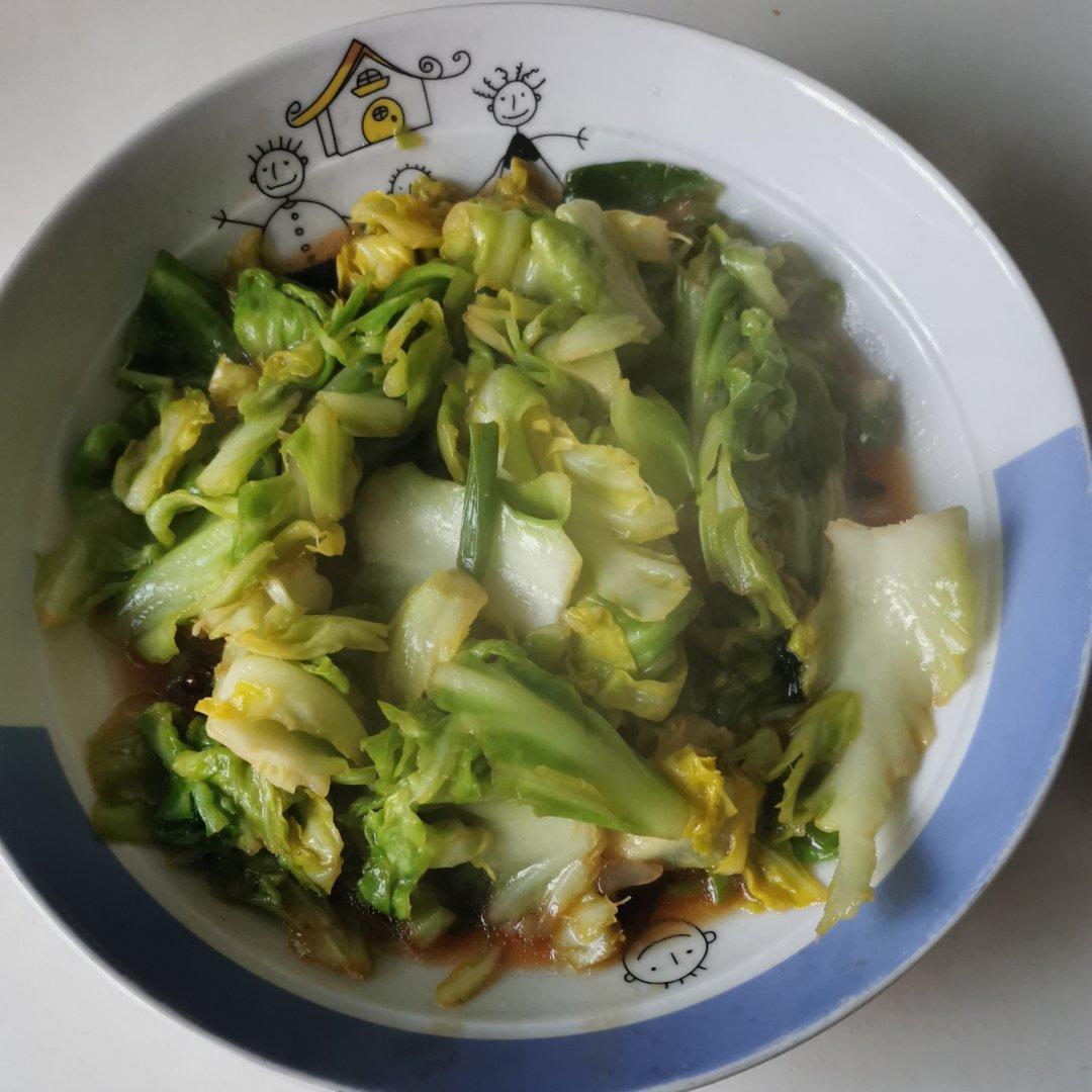 一分钟即可出锅的炝包菜丝、超级爽口下饭