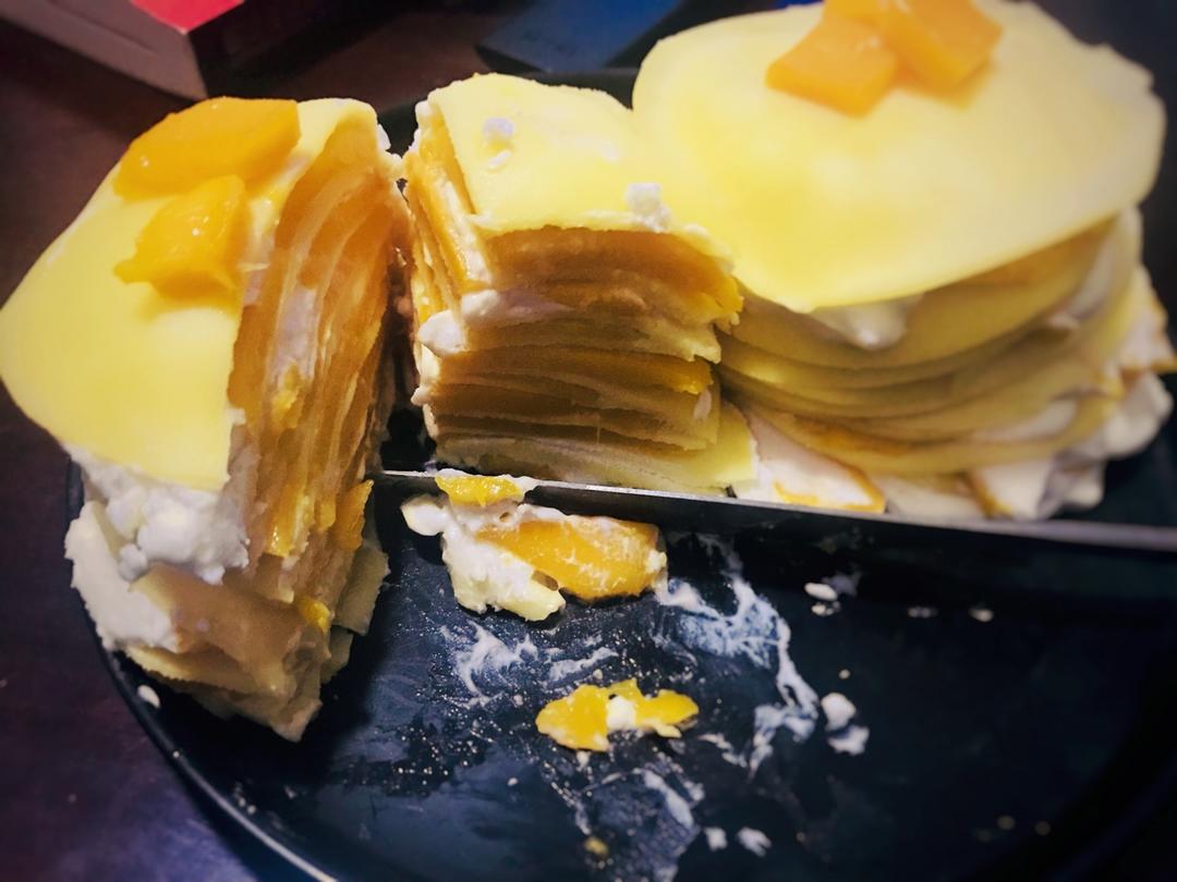 芒果千层蛋糕，100%成功告别煎皮无能