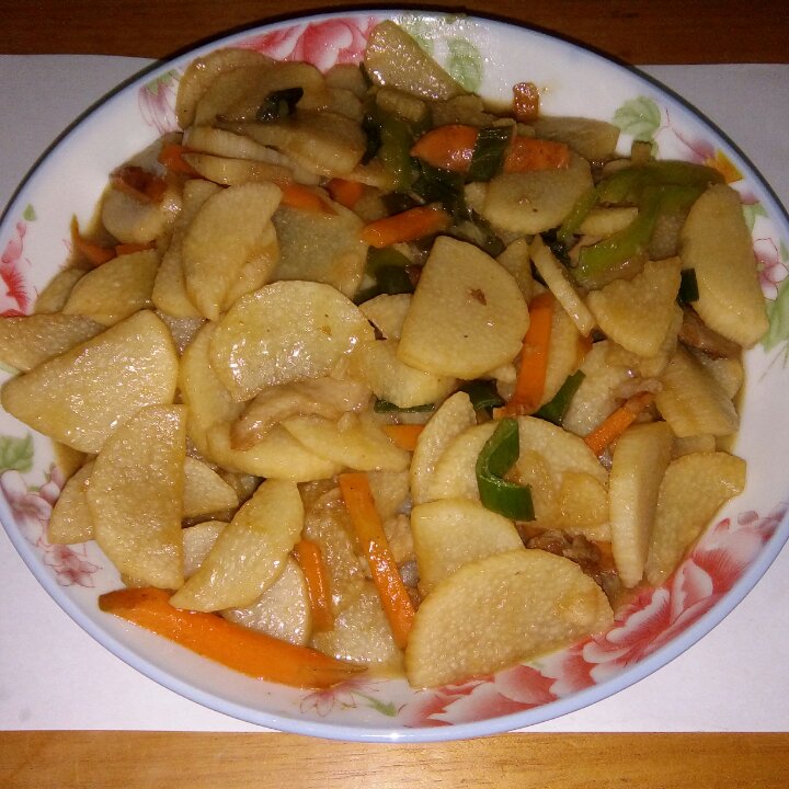 老丁的私房菜-清炒山药