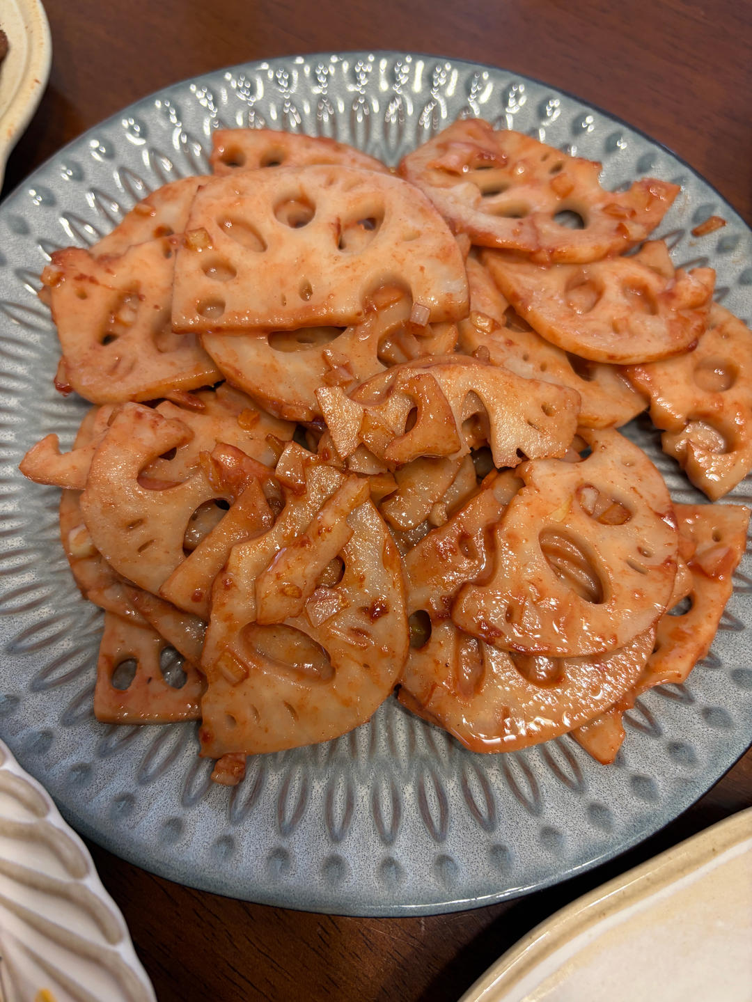 南乳藕片&鱼香豇豆&芫爆菇丝&素炒三鲜