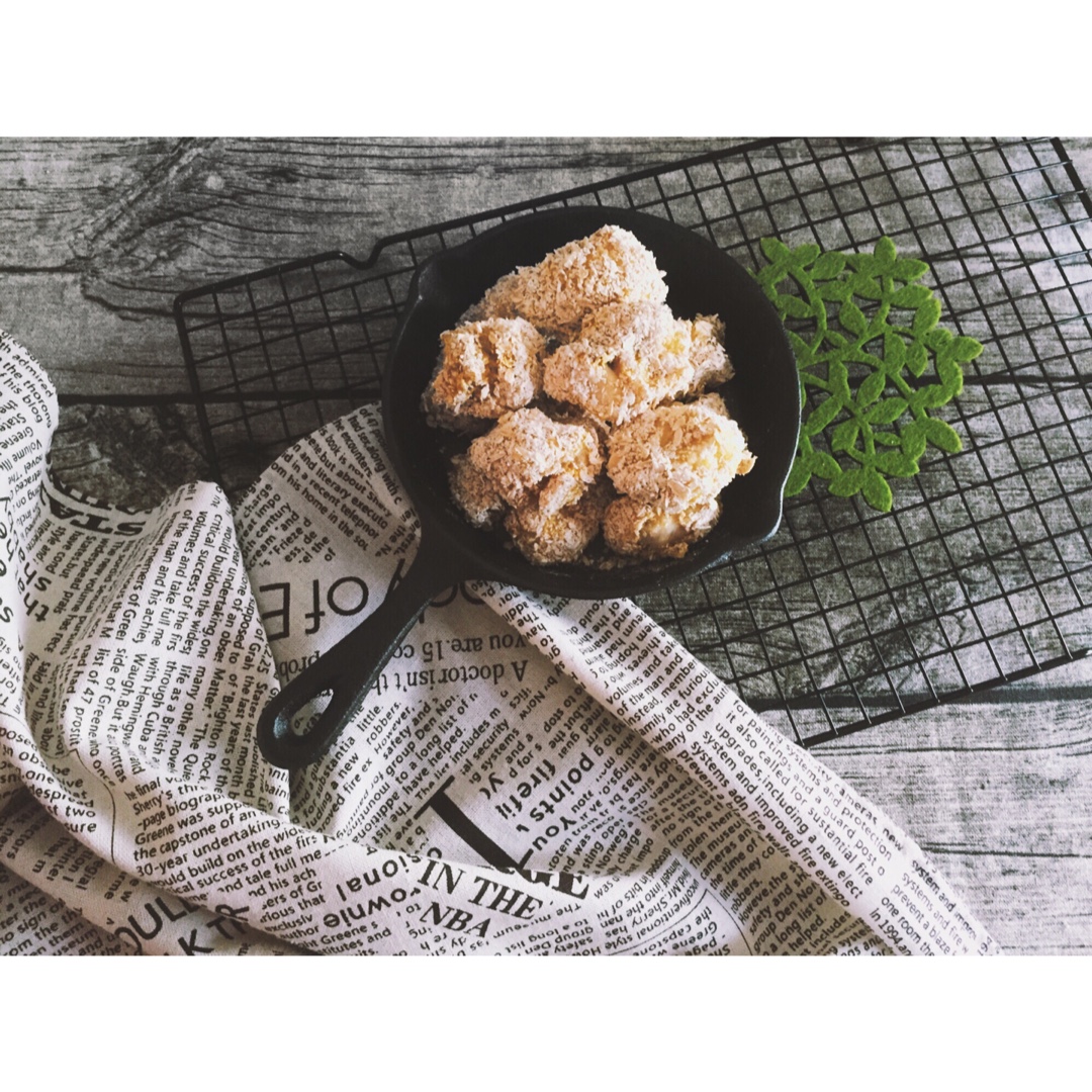 无油鸡米花 (KFC-style Chicken Popcorn)