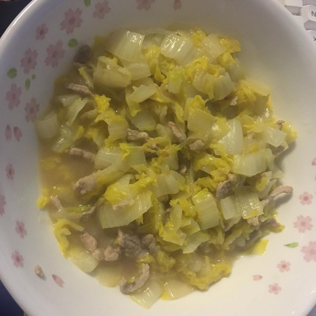 白菜烂糊肉丝