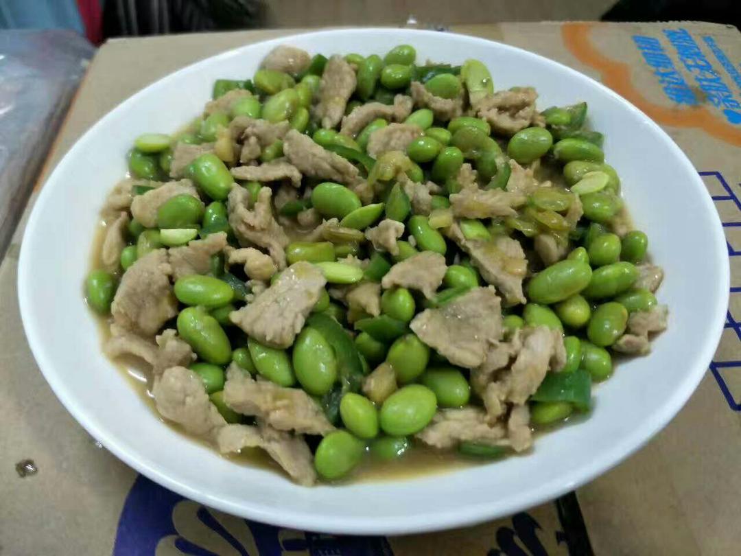 毛豆炒肉
