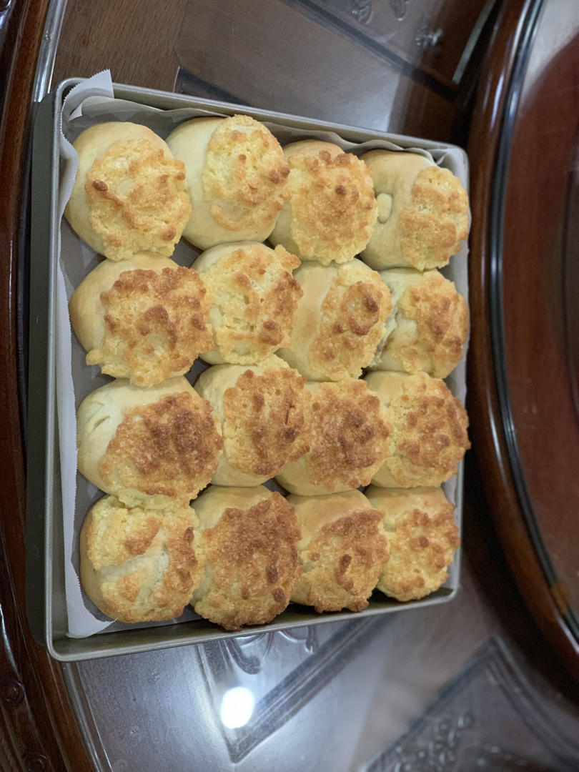 一次发酵同样松软的椰蓉小面包