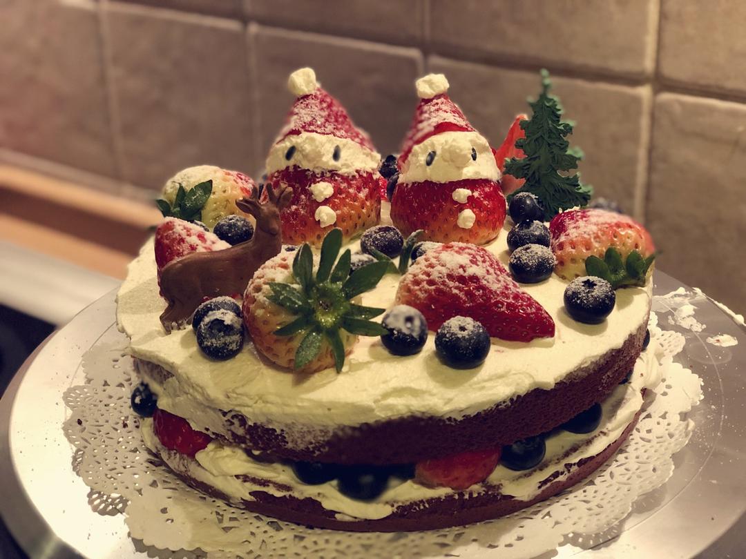 圣诞呆萌裸蛋糕