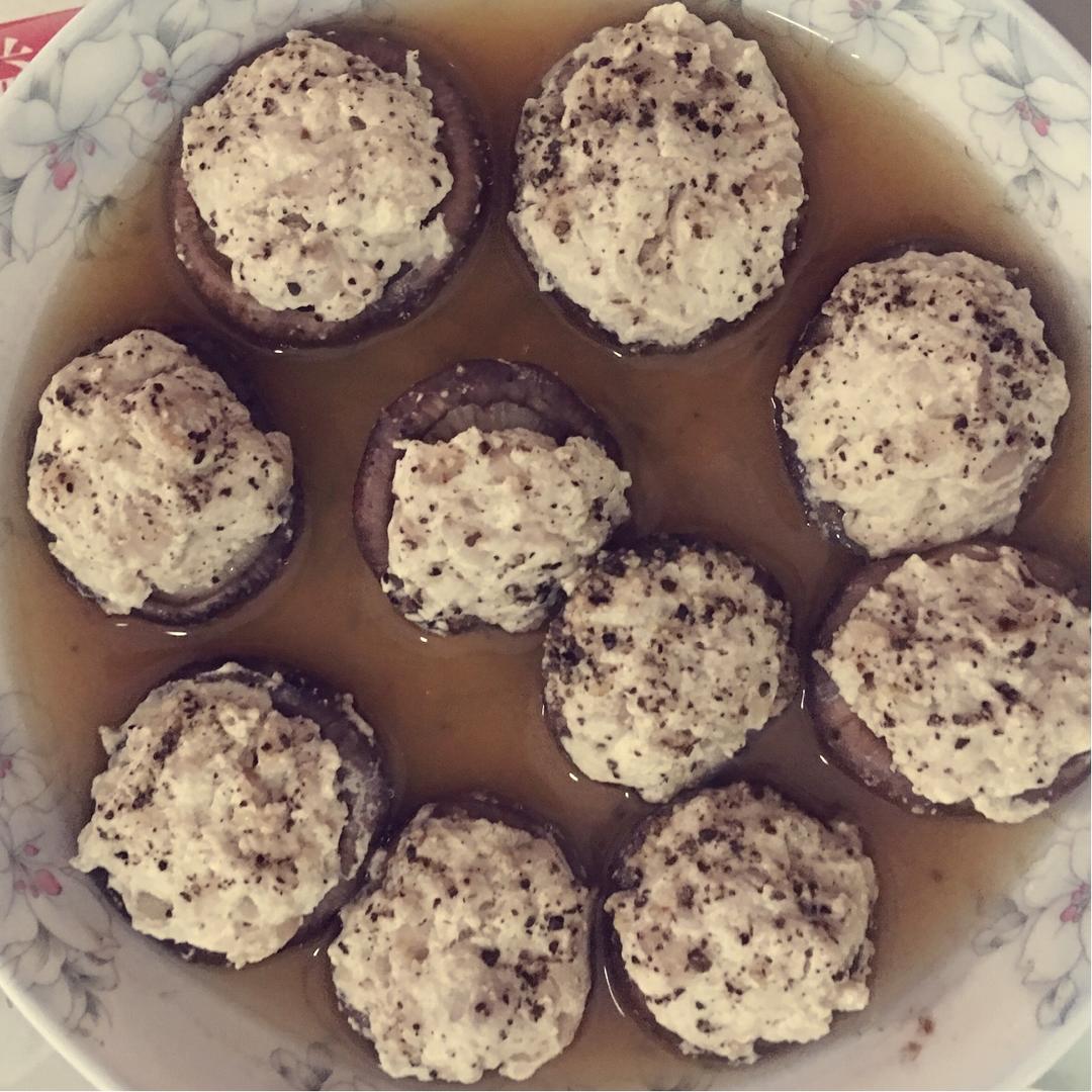 豆腐肉末酿香菇