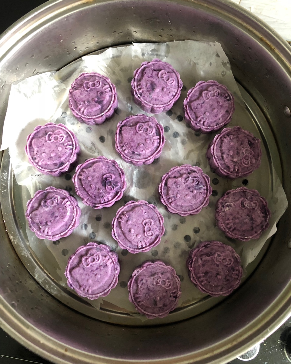 紫薯与红薯桂花糕（软糯好吃）