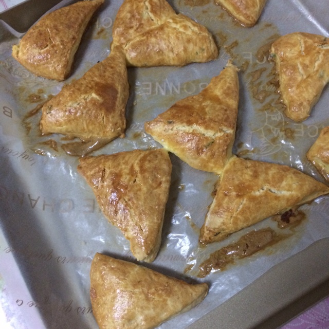 葱火腿司康
