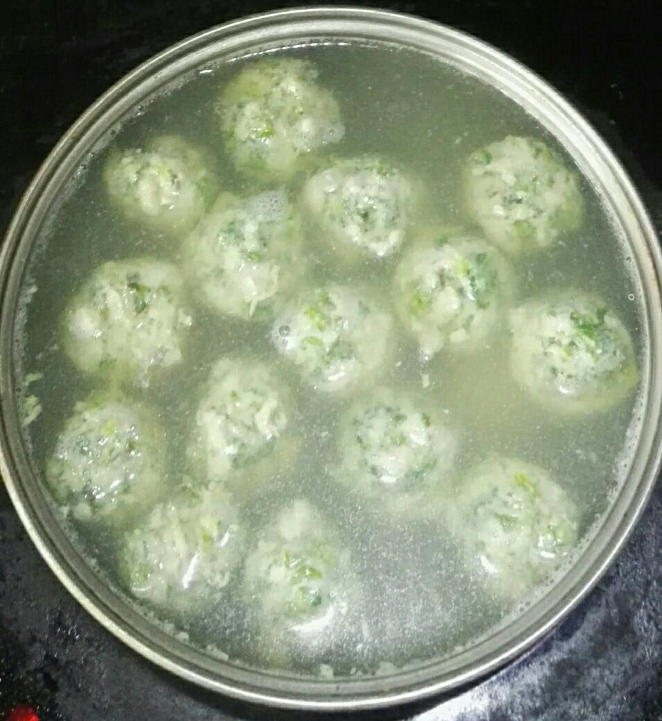 荠菜肉丸的做法