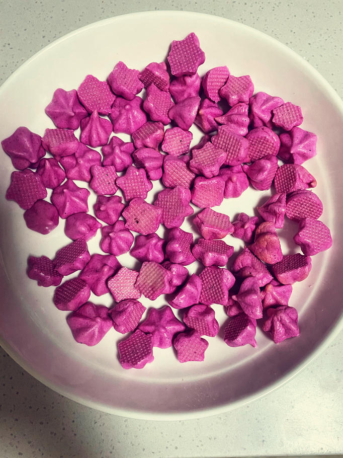 百分之九十九成功的专业版火龙果溶豆做法附蛋白霜打发视频