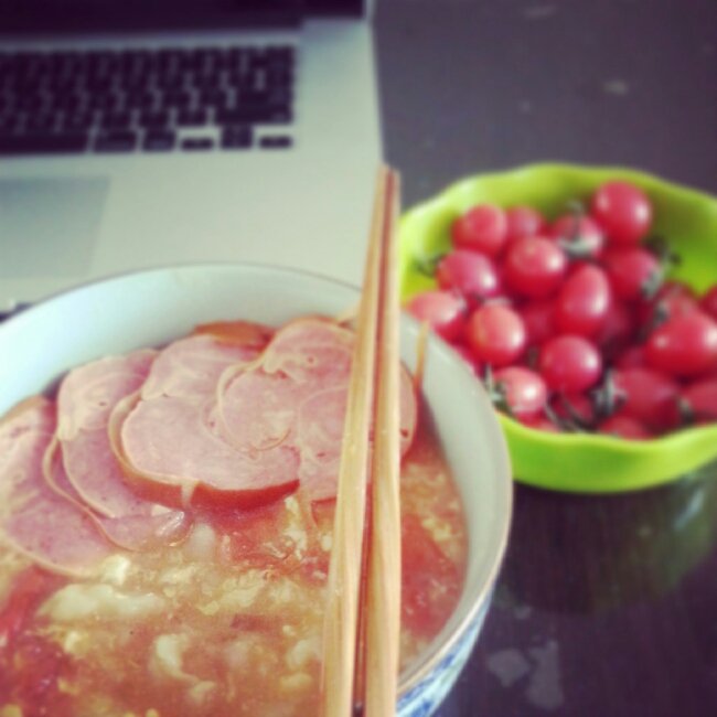 西红柿鸡蛋疙瘩汤