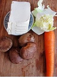 大白菜三丝豆腐汤的做法 步骤1