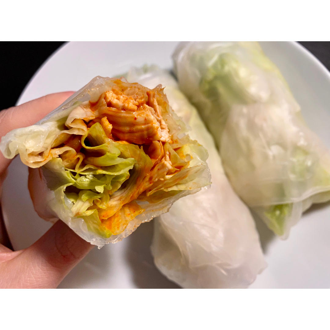 吃不胖的生菜鸡丝卷