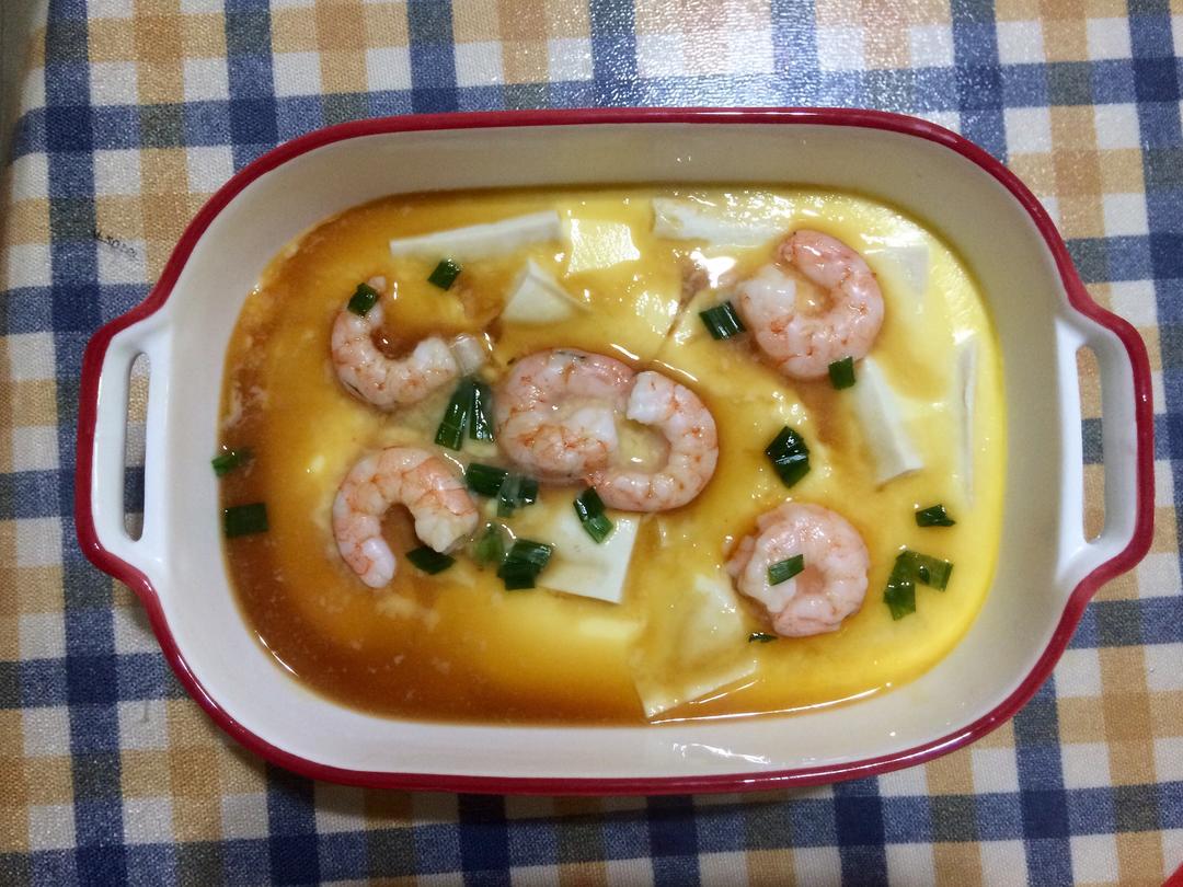减肥也能吃虾仁豆腐蒸水蛋