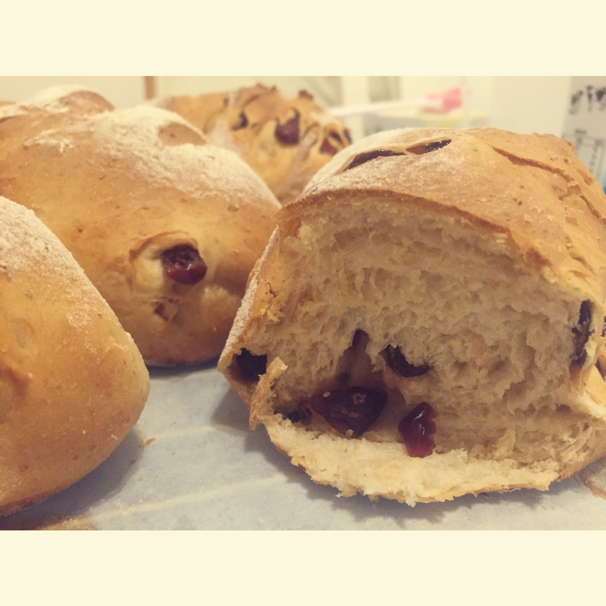 蔓越莓全麦黑糖面包