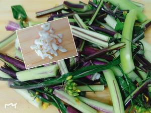 蒜蓉红菜苔的做法 步骤1