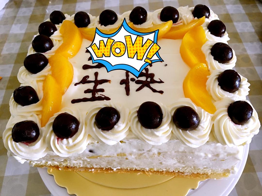 方形水果夹层蛋糕