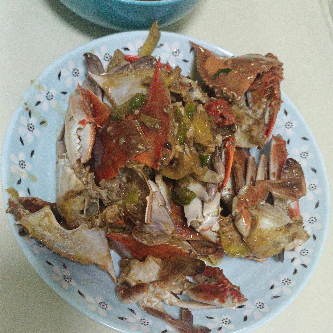 葱姜炒梭子蟹（very easy）