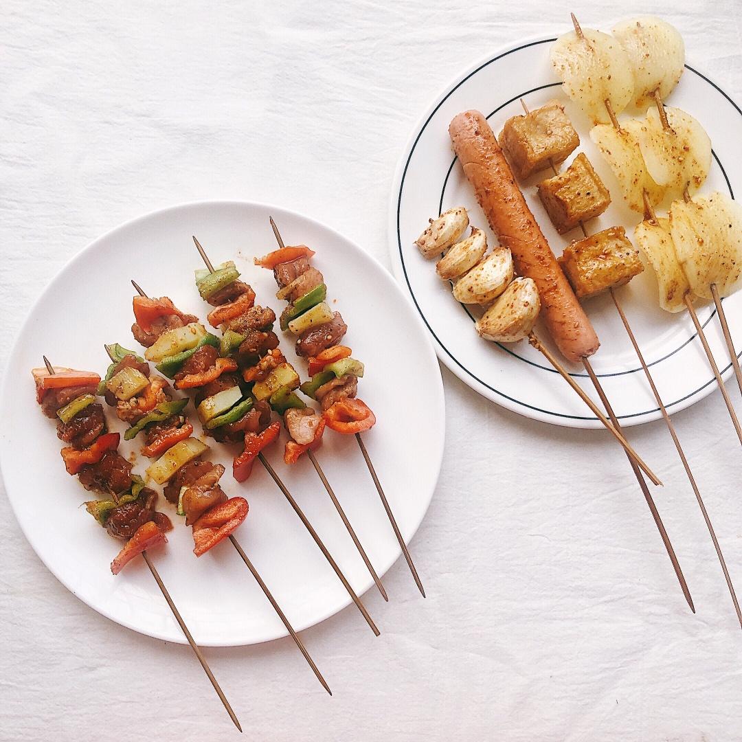 烤彩椒鸡肉串