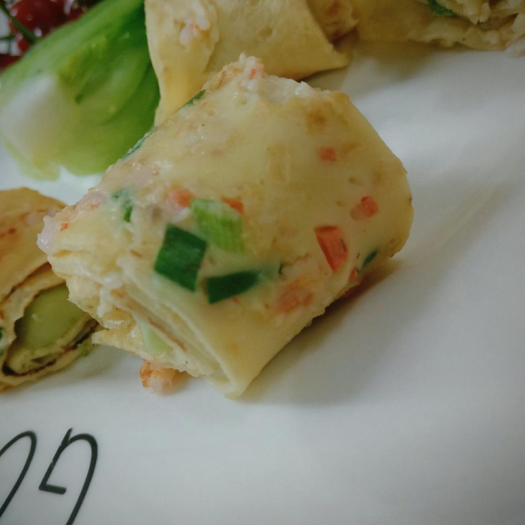 燕麦虾仁蛋卷
