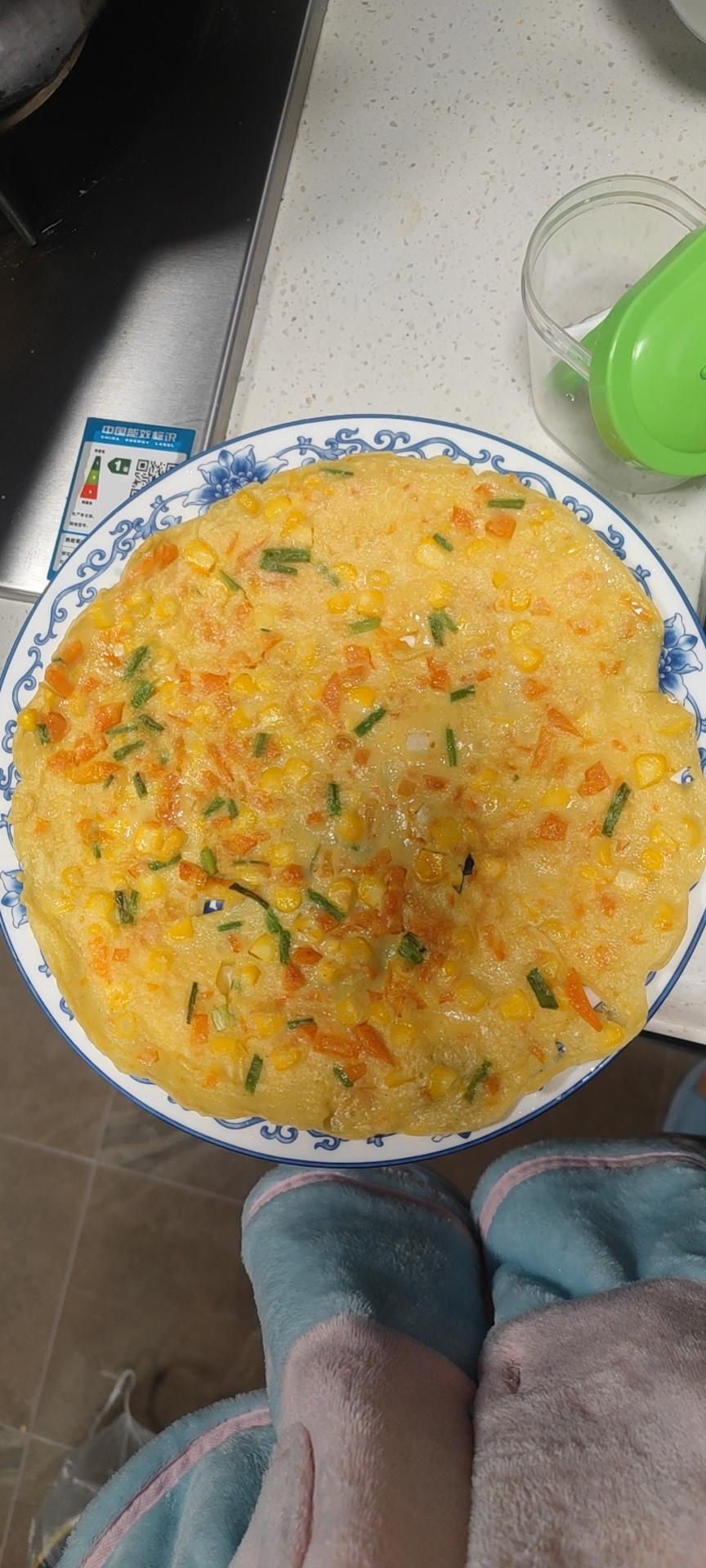 胡萝卜葱花鸡蛋饼