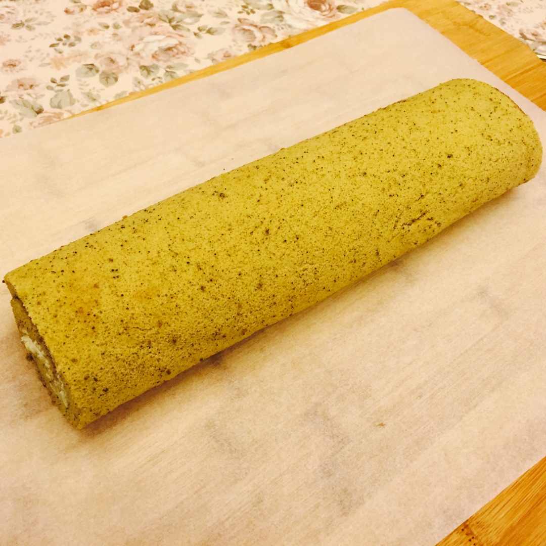 抹茶红豆蛋糕卷