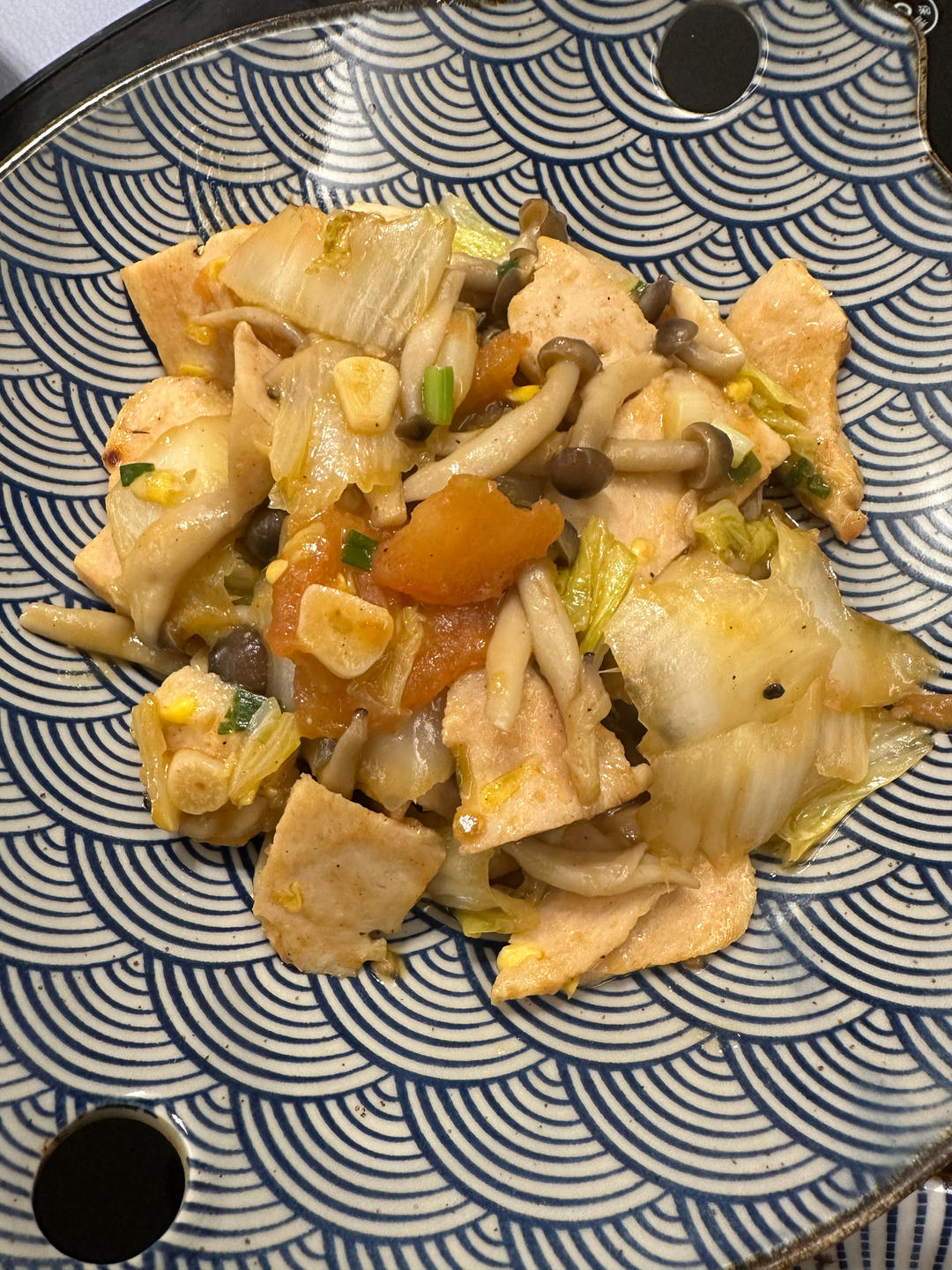 海鲜菇火腿炒蛋