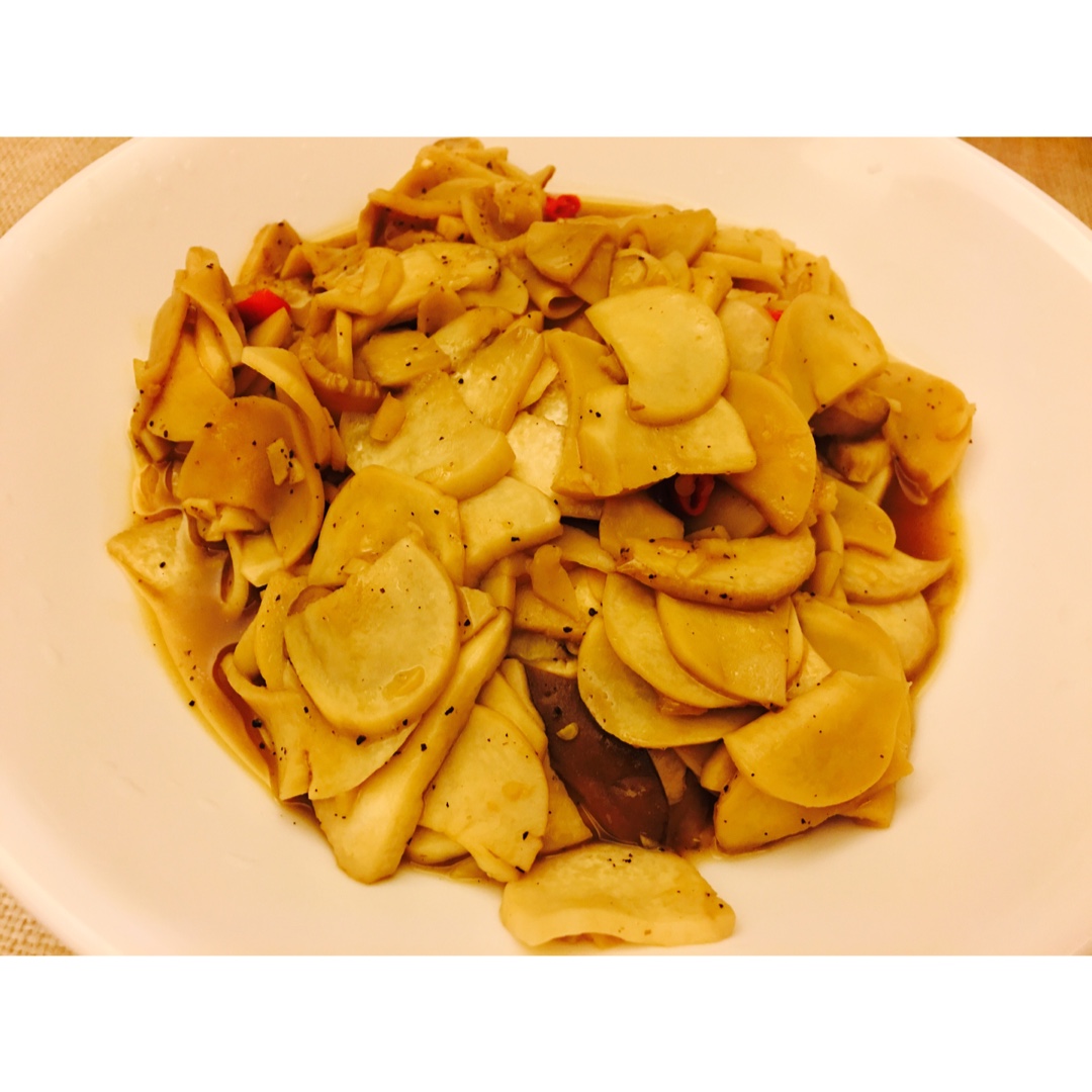 老丁的私房菜-美极杏鲍菇