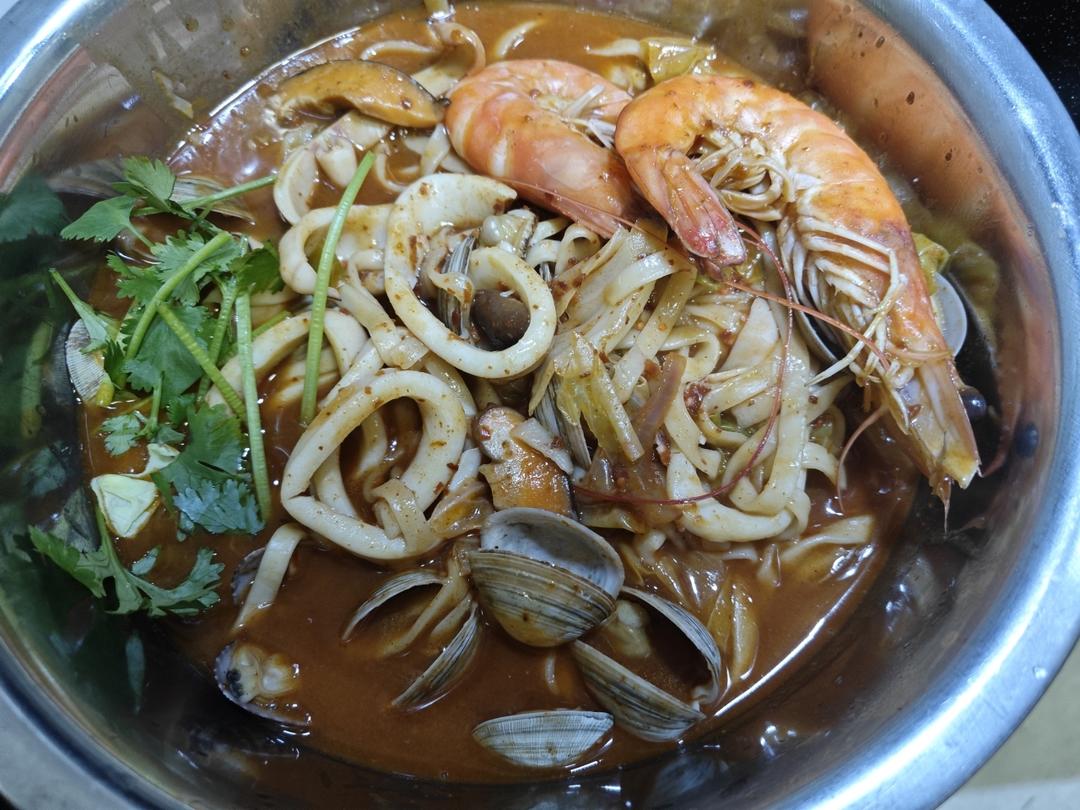 해물짬뽕韩式辣海鲜面海鲜炒码面