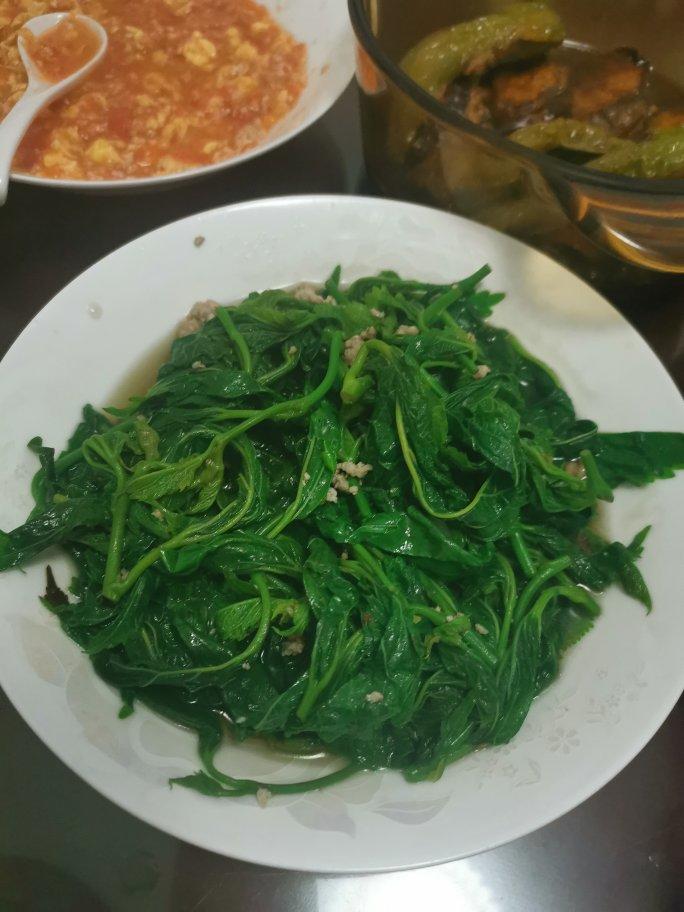 春天尝鲜：桑叶肉片汤