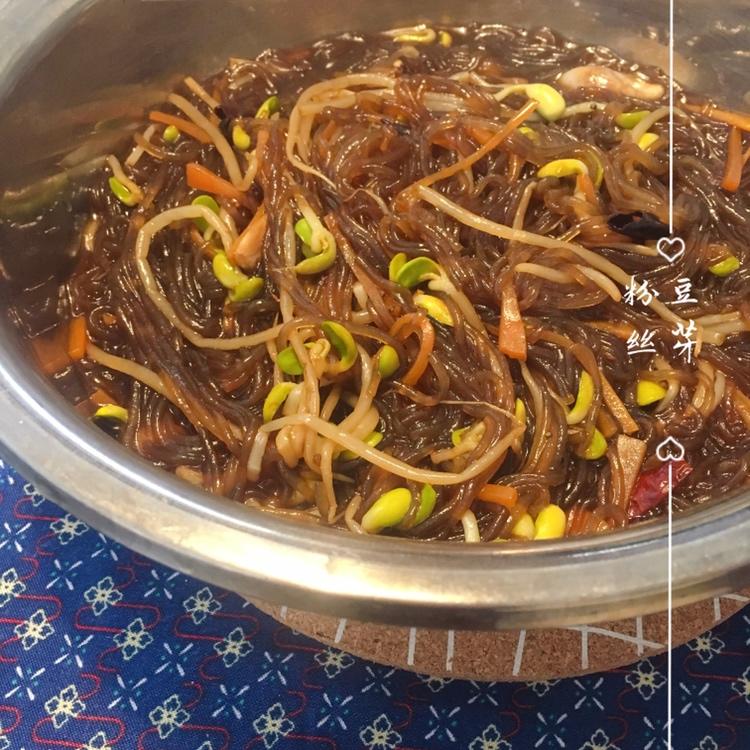 豆芽炒粉丝