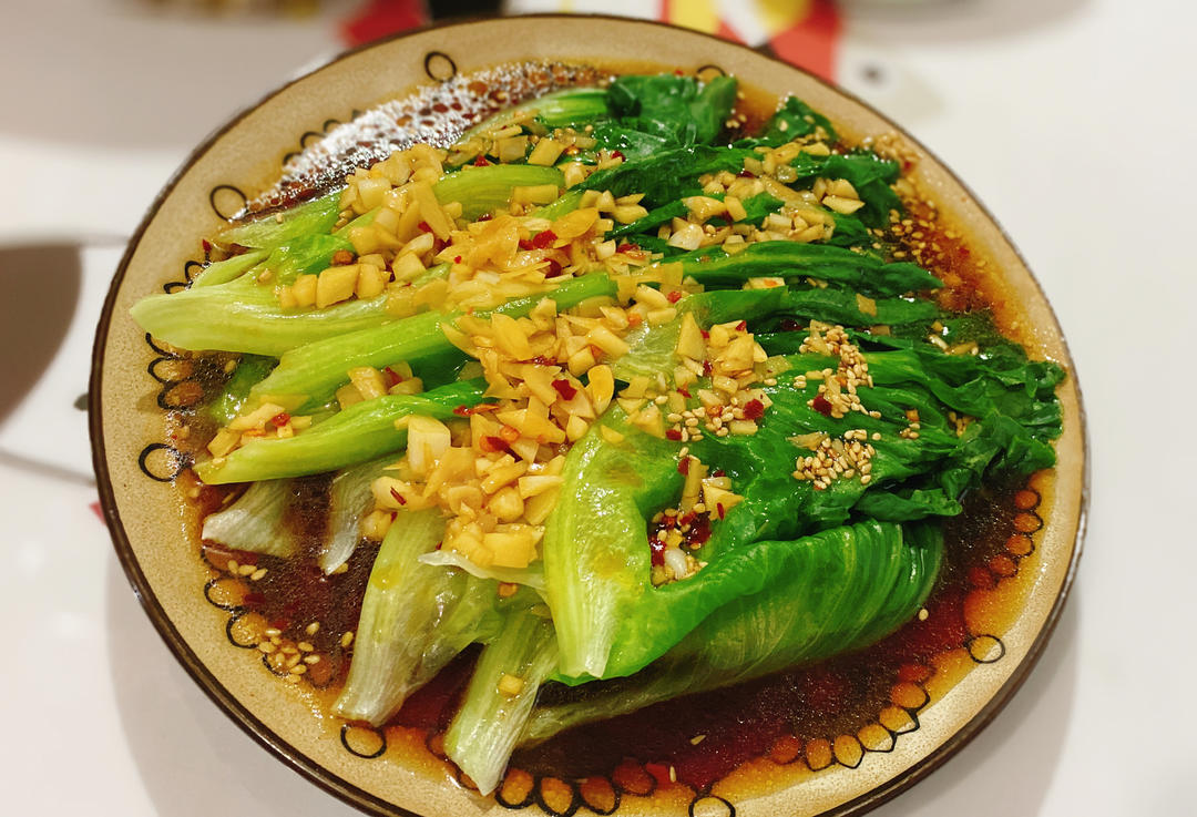 超级好吃低脂低热量的～蚝油生菜