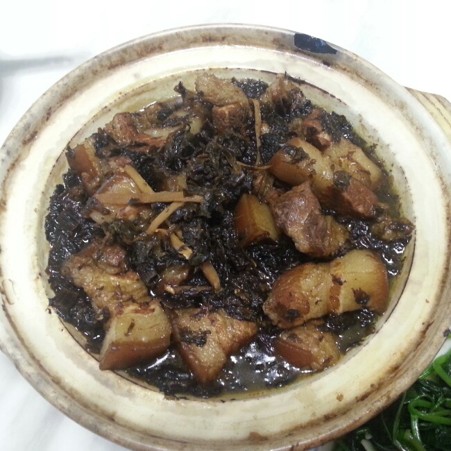 苋菜干烧肉