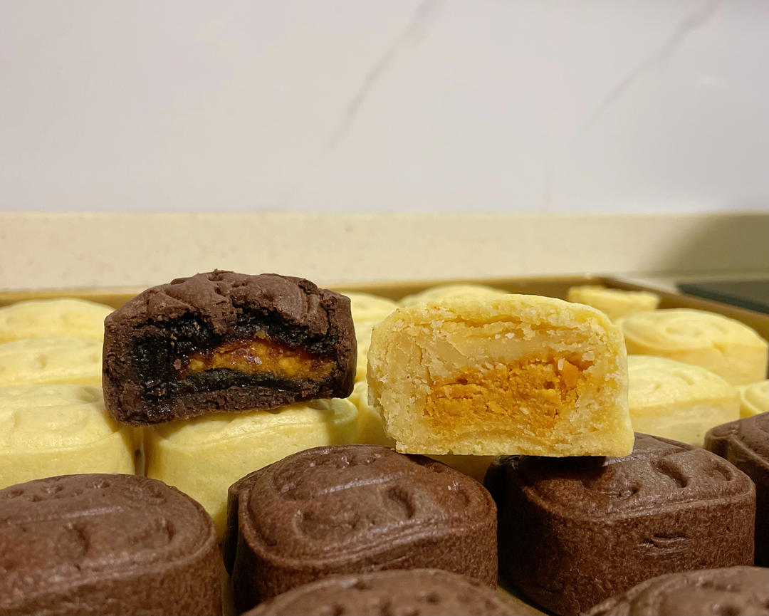【跟做有奖】新年好彩头｜2种口味开运酥｜开运小金条｜咸蛋黄肉松&红豆沙｜不开裂不塌陷
