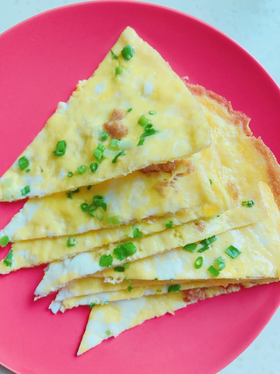 快手菜 香葱肉碎煎蛋