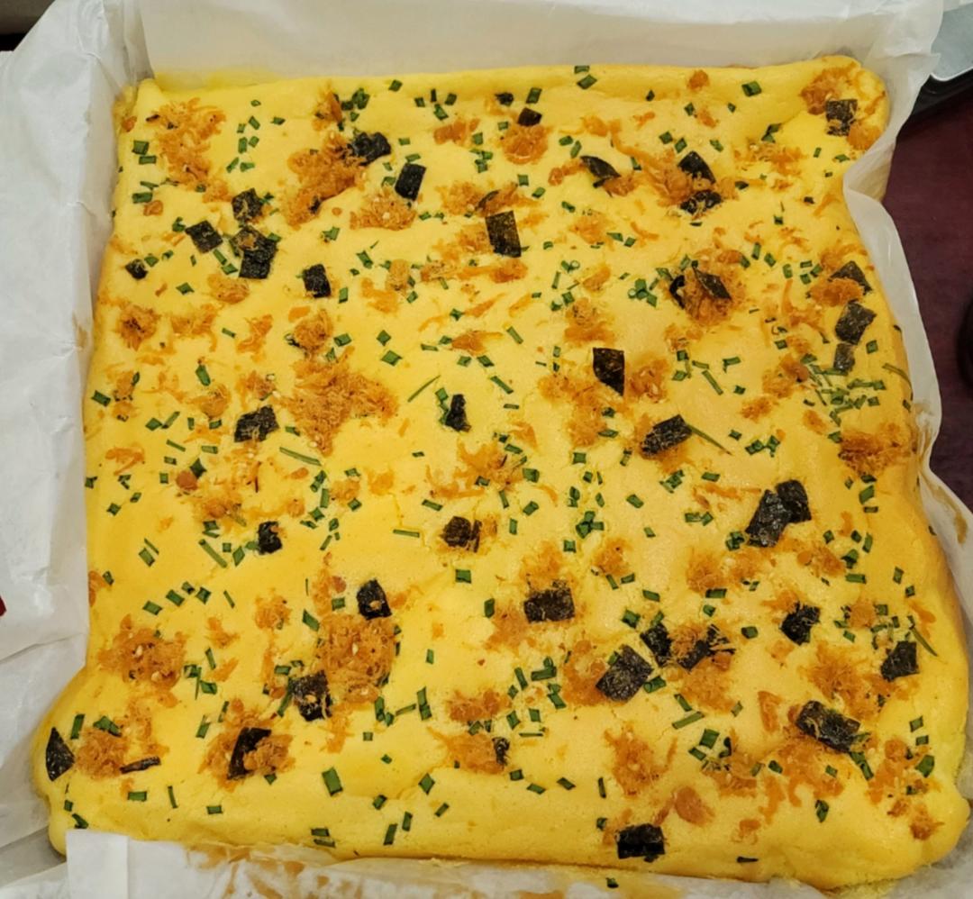 香葱肉松肥蛋糕卷～